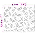 Stair Tread Rectangular 2 pcs Silver 50 x 40 cm Aluminium