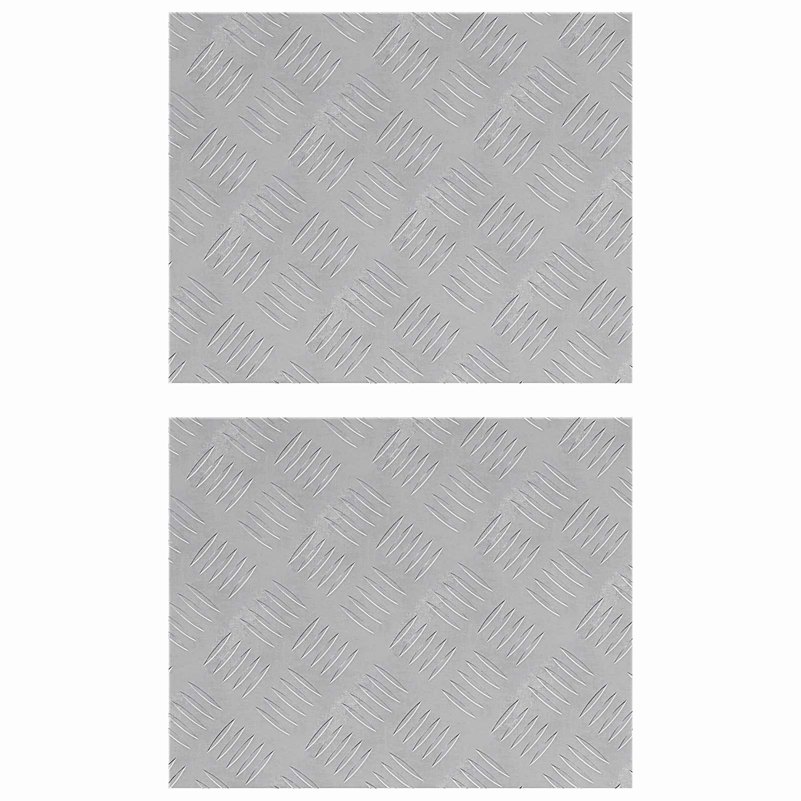 Stair Tread Rectangular 2 pcs Silver 50 x 40 cm Aluminium