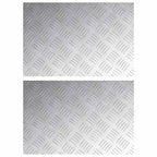 Stair Tread Rectangular 2 pcs Silver 60 x 40 cm Aluminium