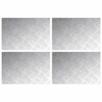 Stair Tread Rectangular 4 pcs Silver 60 x 40 cm Aluminium