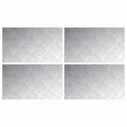 Stair Tread Rectangular 4 pcs Silver 70 x 40 cm Aluminium