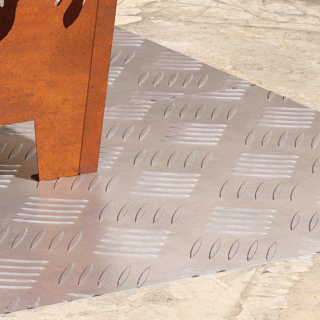 Stair Tread Rectangular 2 pcs Silver 80 x 40 cm Aluminium