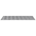 Stair Tread Rectangular 2 pcs Silver 80 x 40 cm Aluminium