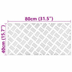 Stair Tread Rectangular 2 pcs Silver 80 x 40 cm Aluminium