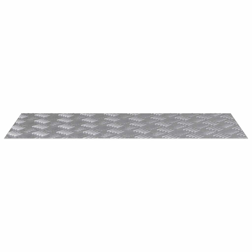 Stair Tread Rectangular 4 pcs Silver 90 x 40 cm Aluminium