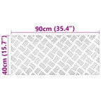 Stair Tread Rectangular 4 pcs Silver 90 x 40 cm Aluminium