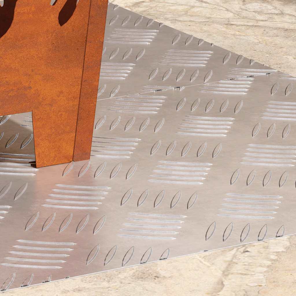 Stair Tread Rectangular 2 pcs Silver 90 x 40 cm Aluminium