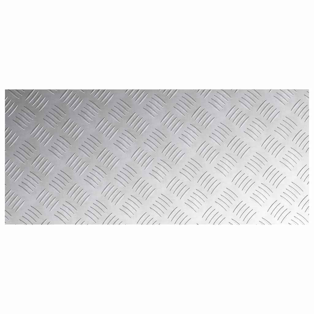 Stair Tread Rectangular 2 pcs Silver 90 x 40 cm Aluminium