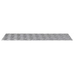 Stair Tread Rectangular 2 pcs Silver 100 x 40 cm Aluminium