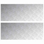 Stair Tread Rectangular 2 pcs Silver 100 x 40 cm Aluminium
