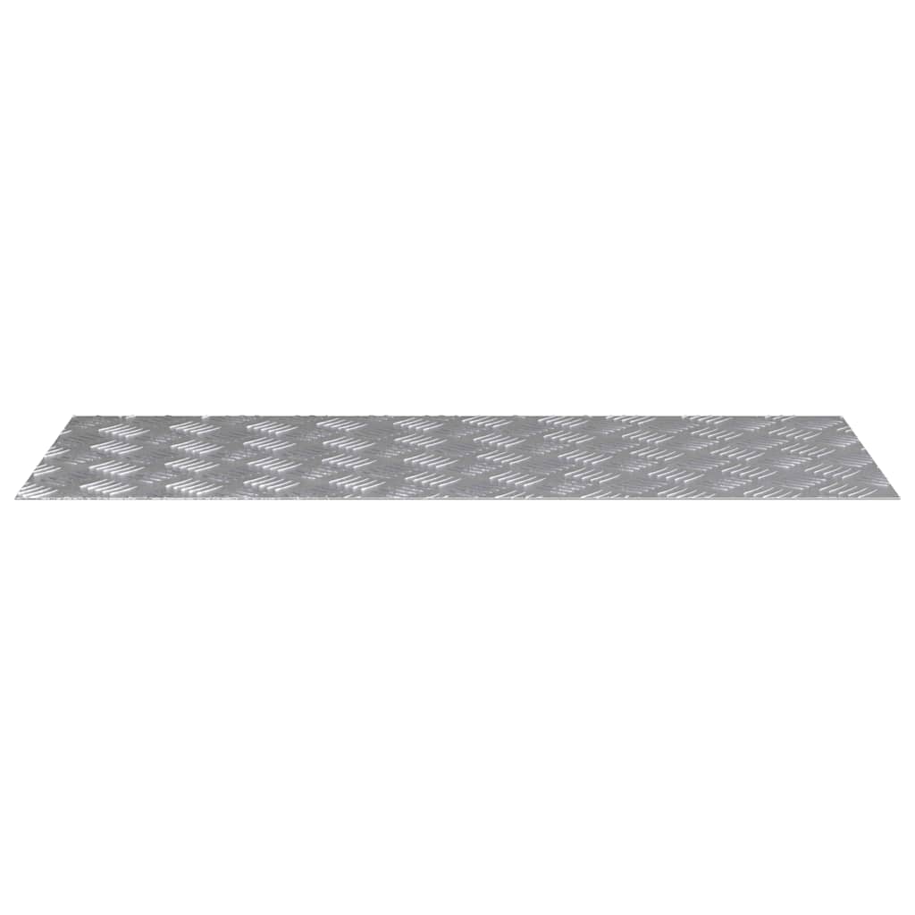 Stair Tread Rectangular 2 pcs Silver 100 x 40 cm Aluminium