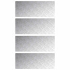 Stair Tread Rectangular 4 pcs Silver 100 x 40 cm Aluminium