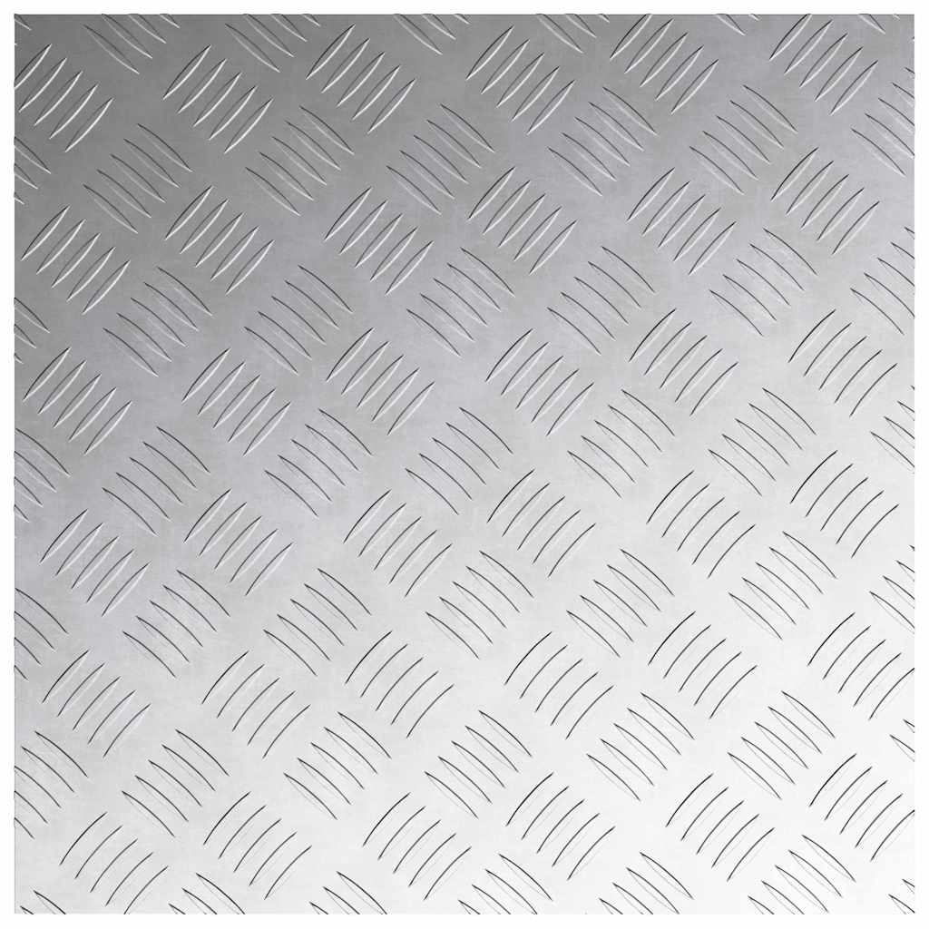 Stair Tread Square 4 pcs Silver 50 x 50 cm Aluminium