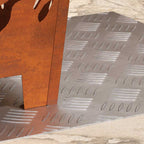 Stair Tread Square 2 pcs Silver 50 x 50 cm Aluminium