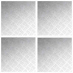 Stair Tread Square 4 pcs Silver 50 x 50 cm Aluminium