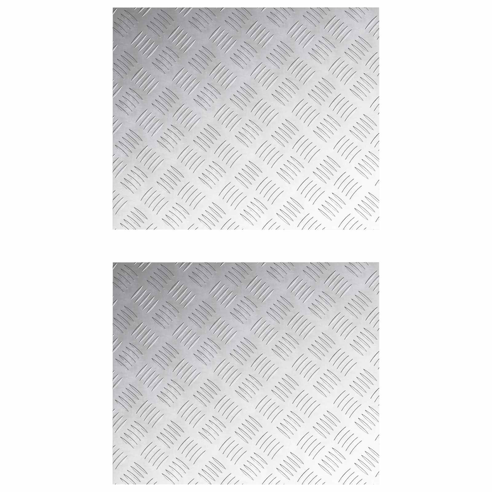 Stair Tread Rectangular 2 pcs Silver 60 x 50 cm Aluminium