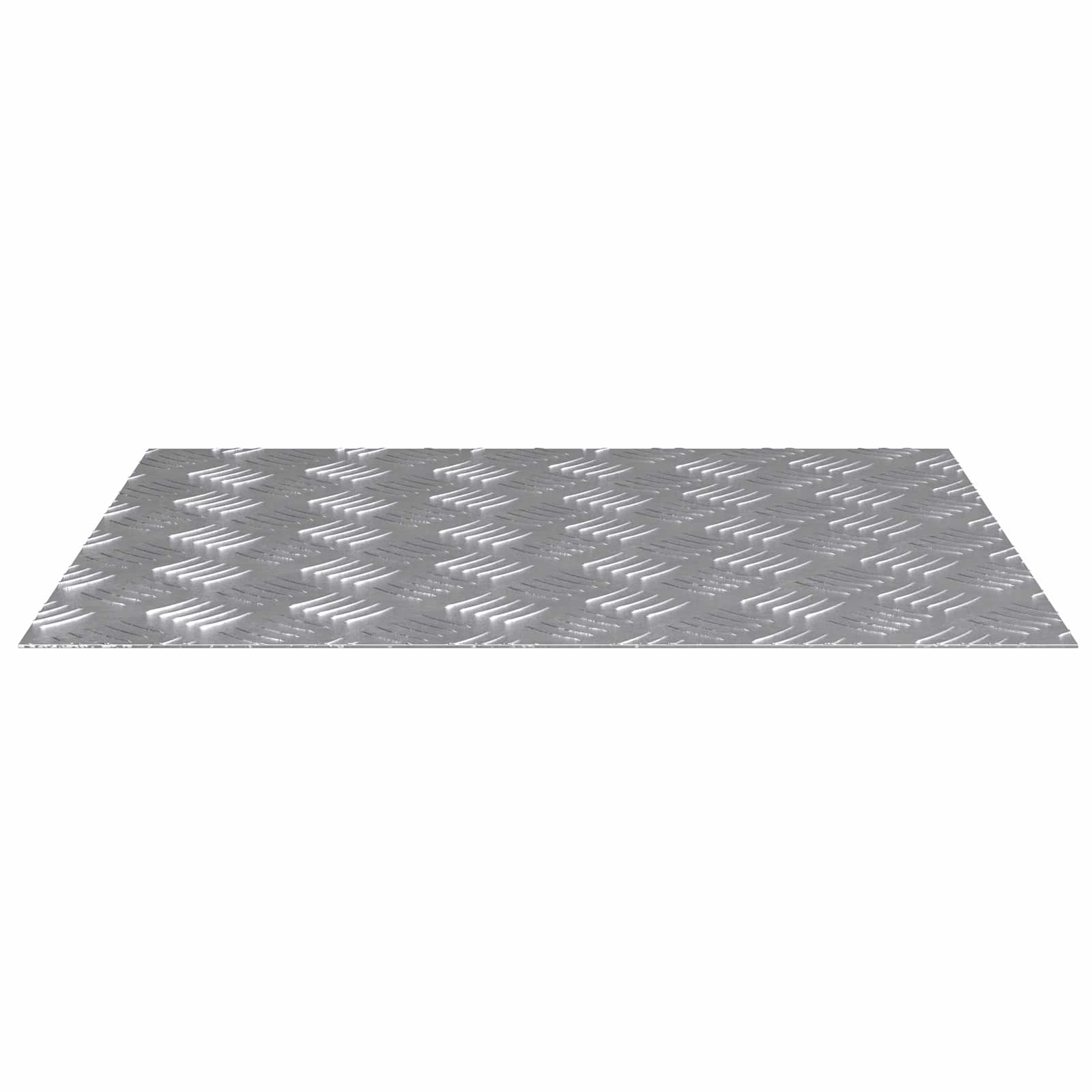 Stair Tread Rectangular 2 pcs Silver 60 x 50 cm Aluminium