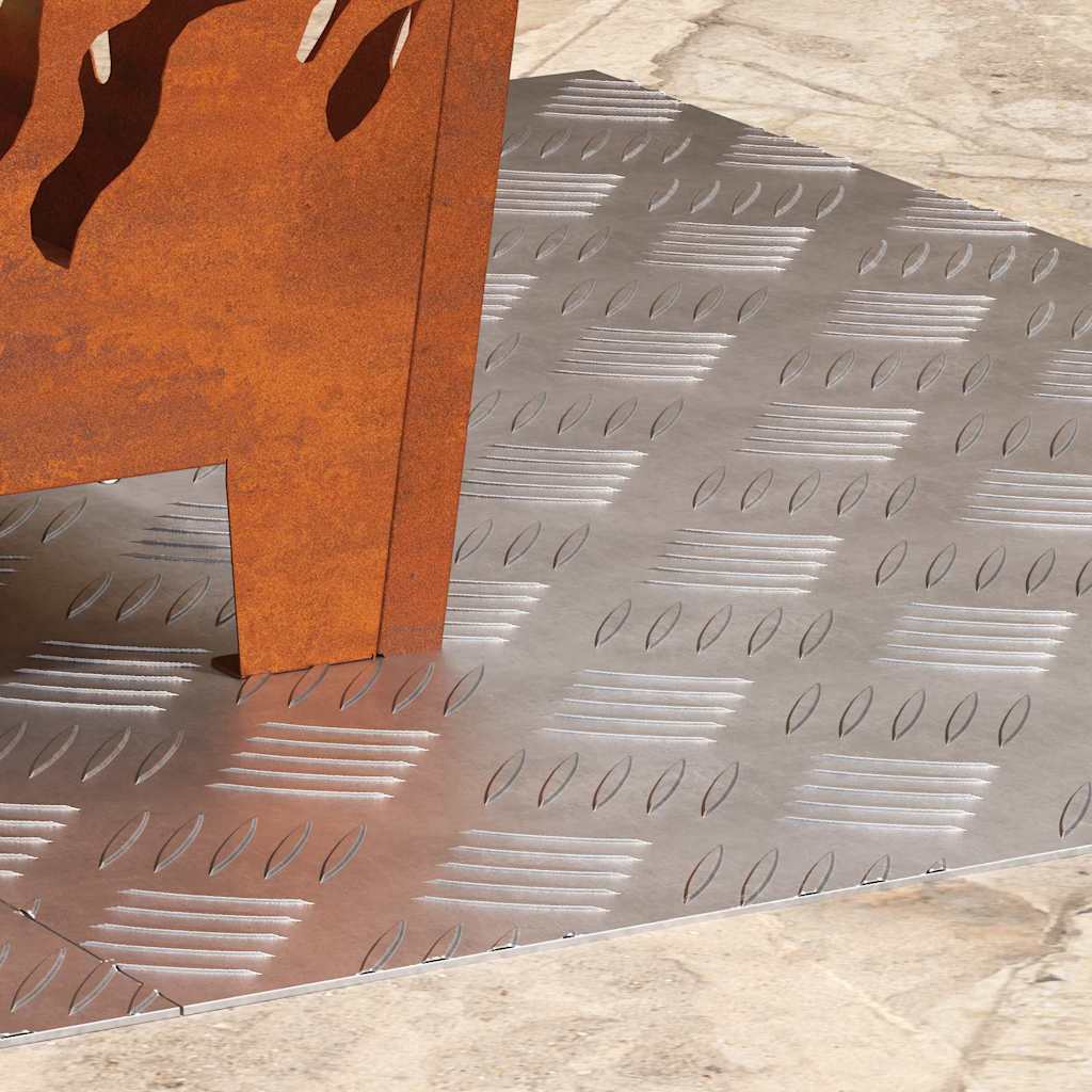 Stair Tread Rectangular 2 pcs Silver 70 x 50 cm Aluminium