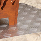 Stair Tread Rectangular 2 pcs Silver 70 x 50 cm Aluminium