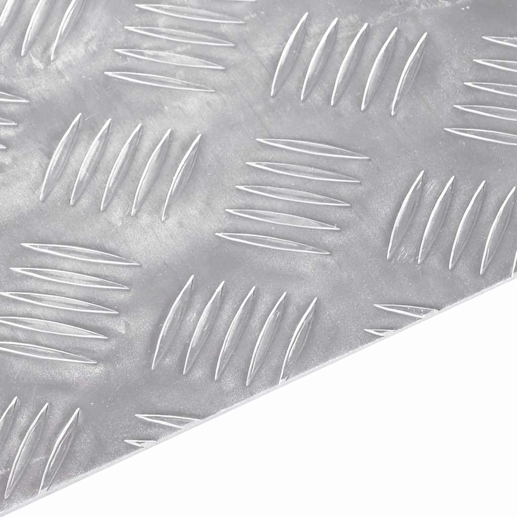 Stair Tread Rectangular 2 pcs Silver 80 x 50 cm Aluminium