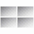 Stair Tread Rectangular 4 pcs Silver 80 x 50 cm Aluminium