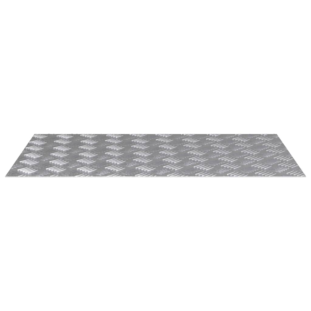 Stair Tread Rectangular 4 pcs Silver 80 x 50 cm Aluminium