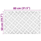 Stair Tread Rectangular 4 pcs Silver 80 x 50 cm Aluminium