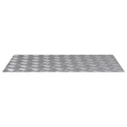 Stair Tread Rectangular 4 pcs Silver 80 x 50 cm Aluminium