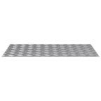 Stair Tread Rectangular 2 pcs Silver 90 x 50 cm Aluminium