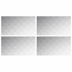 Stair Tread Rectangular 4 pcs Silver 90 x 50 cm Aluminium