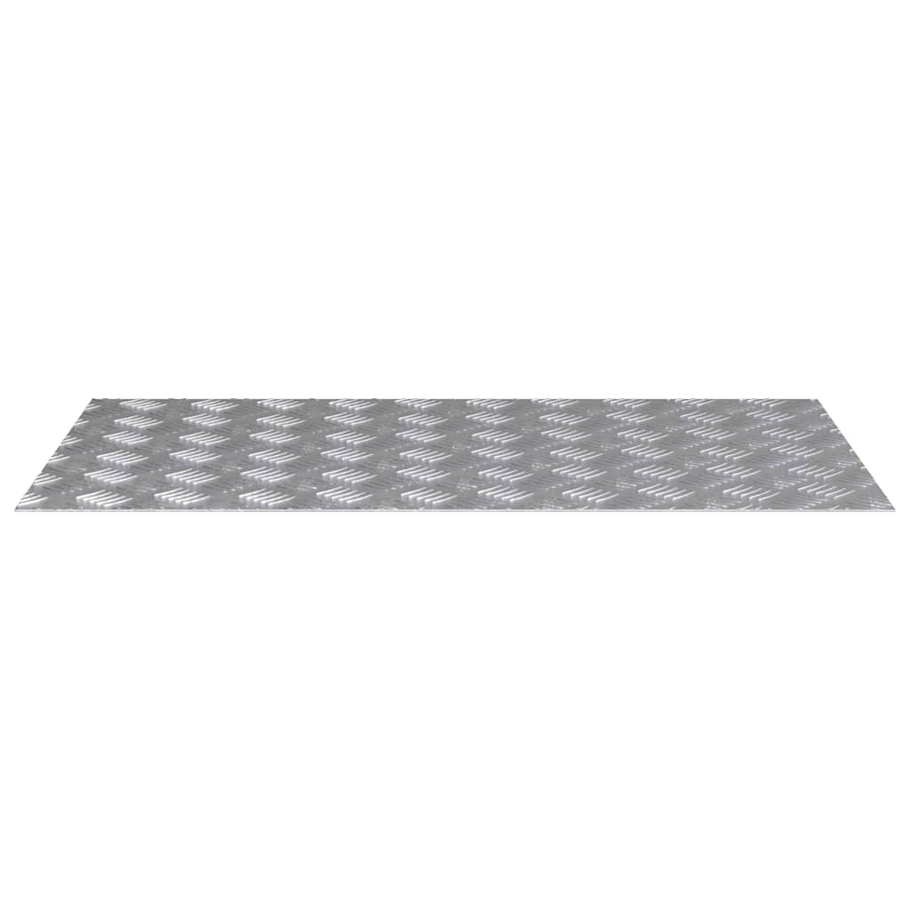 Stair Tread Rectangular 4 pcs Silver 90 x 50 cm Aluminium