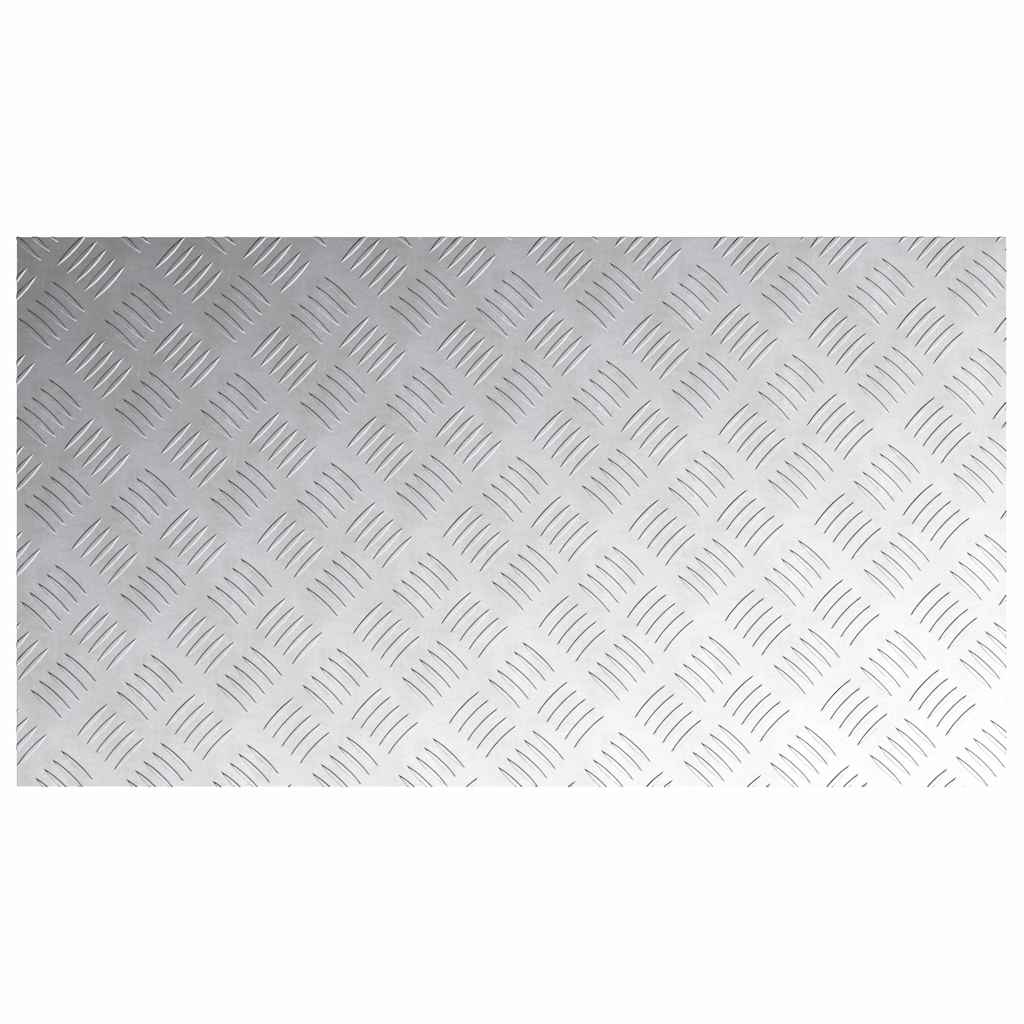 Stair Tread Rectangular 2 pcs Silver 90 x 50 cm Aluminium