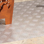 Stair Tread Rectangular 4 pcs Silver 90 x 50 cm Aluminium