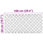 Stair Tread Rectangular 2 pcs Silver 100 x 50 cm Aluminium