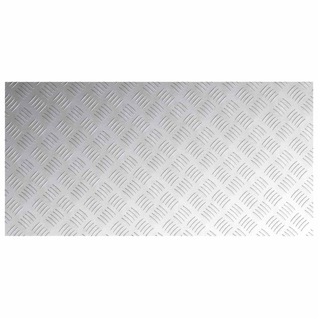 Stair Tread Rectangular 4 pcs Silver 100 x 50 cm Aluminium