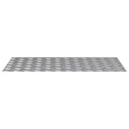 Stair Tread Rectangular 2 pcs Silver 100 x 50 cm Aluminium
