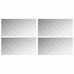 Stair Tread Rectangular 4 pcs Silver 100 x 50 cm Aluminium