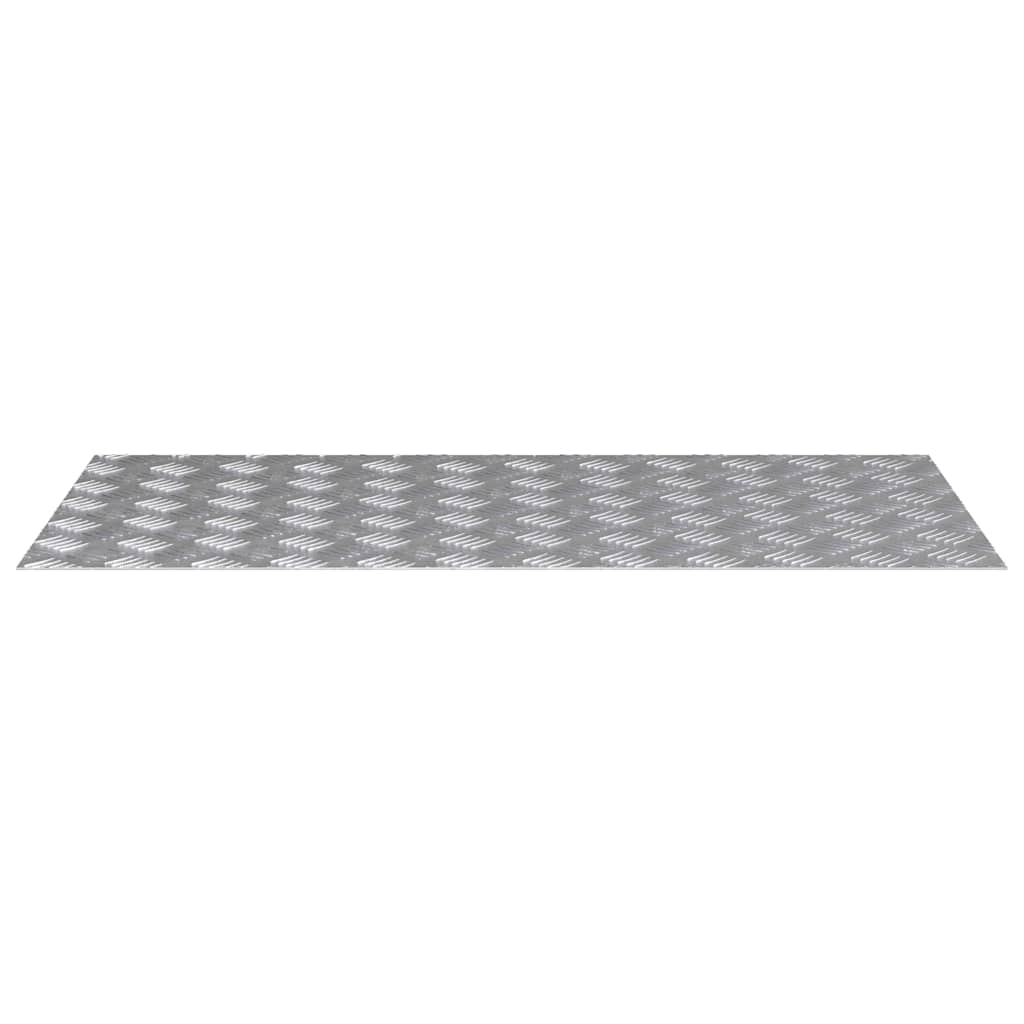 Stair Tread Rectangular 4 pcs Silver 100 x 50 cm Aluminium
