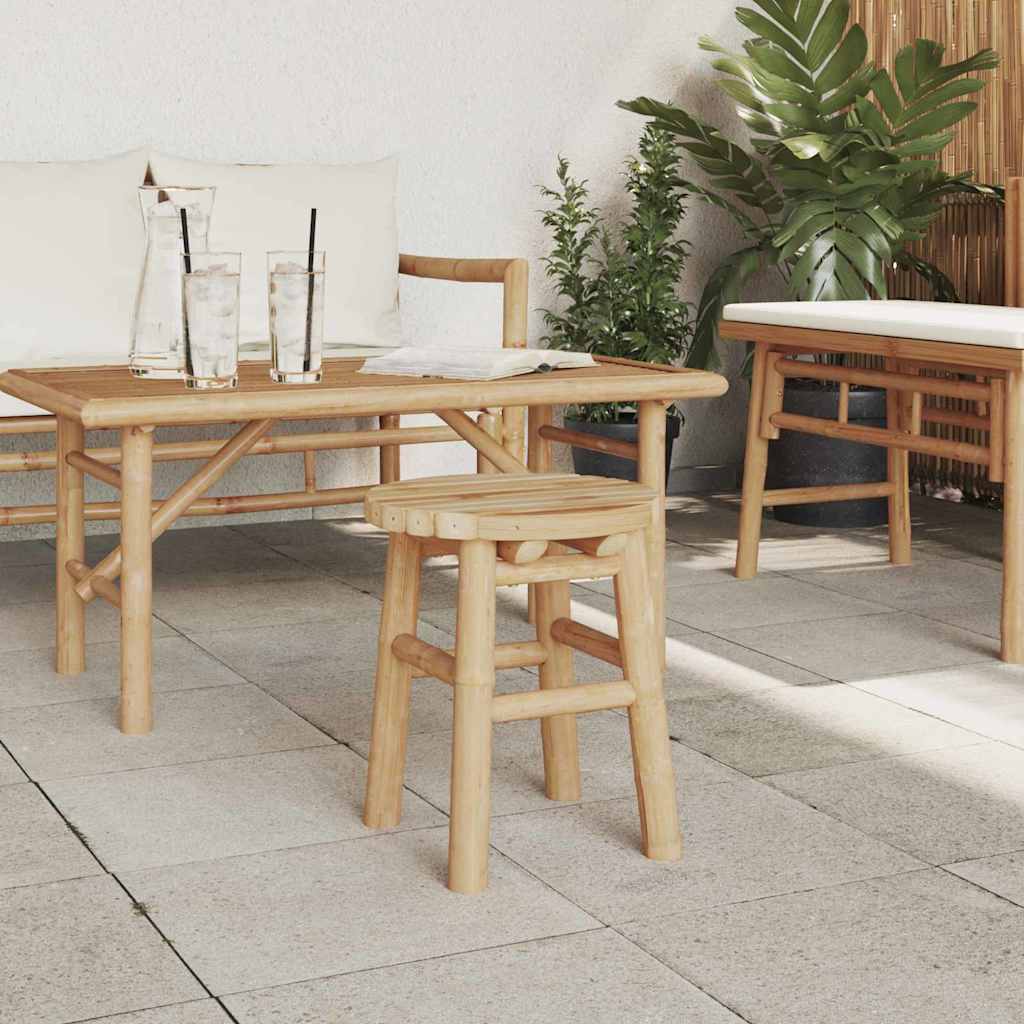 Stool Bamboo Natural 30 x 30 x 36 cm Bamboo