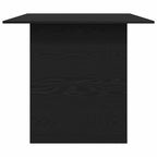 Dining Table Black Oak 180x90x76 cm Engineered Wood