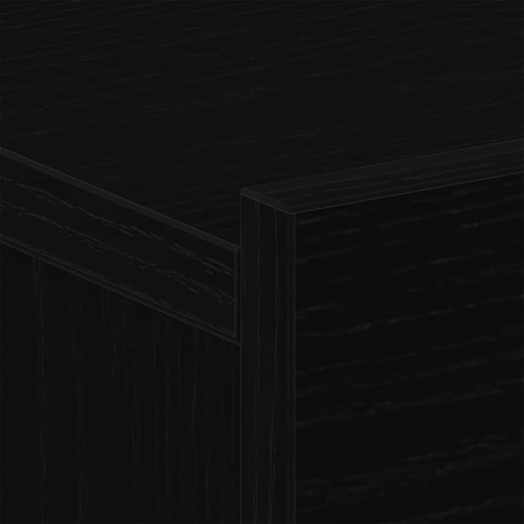 Bedside Cabinet Black Oak 40 x 30 x 30 cm Engineered Wood