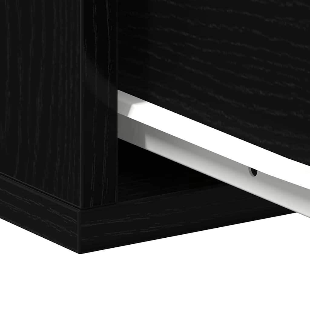 Bedside Cabinet Black Oak 40 x 30 x 30 cm Engineered Wood