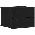 Bedside Cabinet Black Oak 40 x 30 x 30 cm Engineered Wood