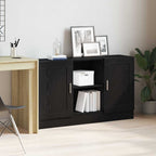 Sideboard Black Oak 120 x 30.5 x 70 cm Engineered Wood