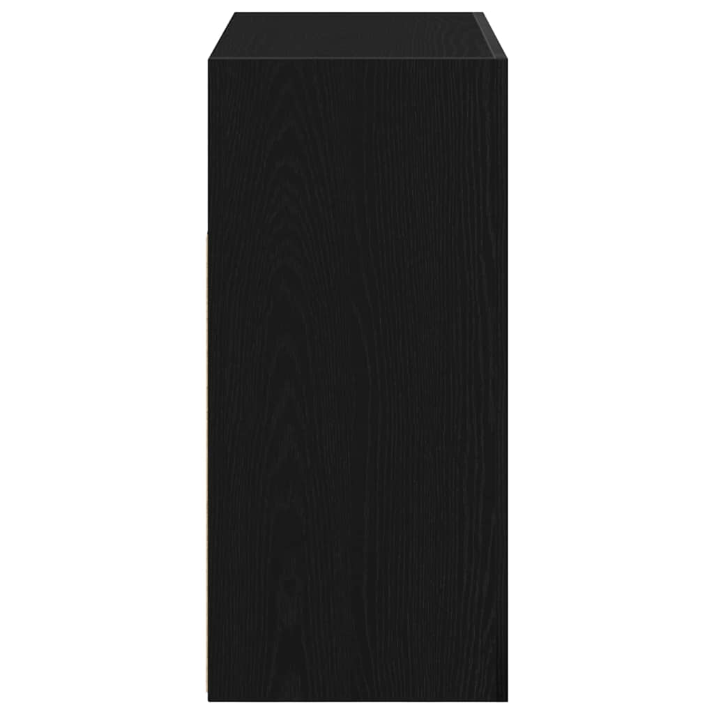 Sideboard Black Oak 80 x 35 x 75 cm Engineered Wood