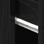 Bedside Cabinet Black Oak 40 x 30 x 39 cm Engineered Wood