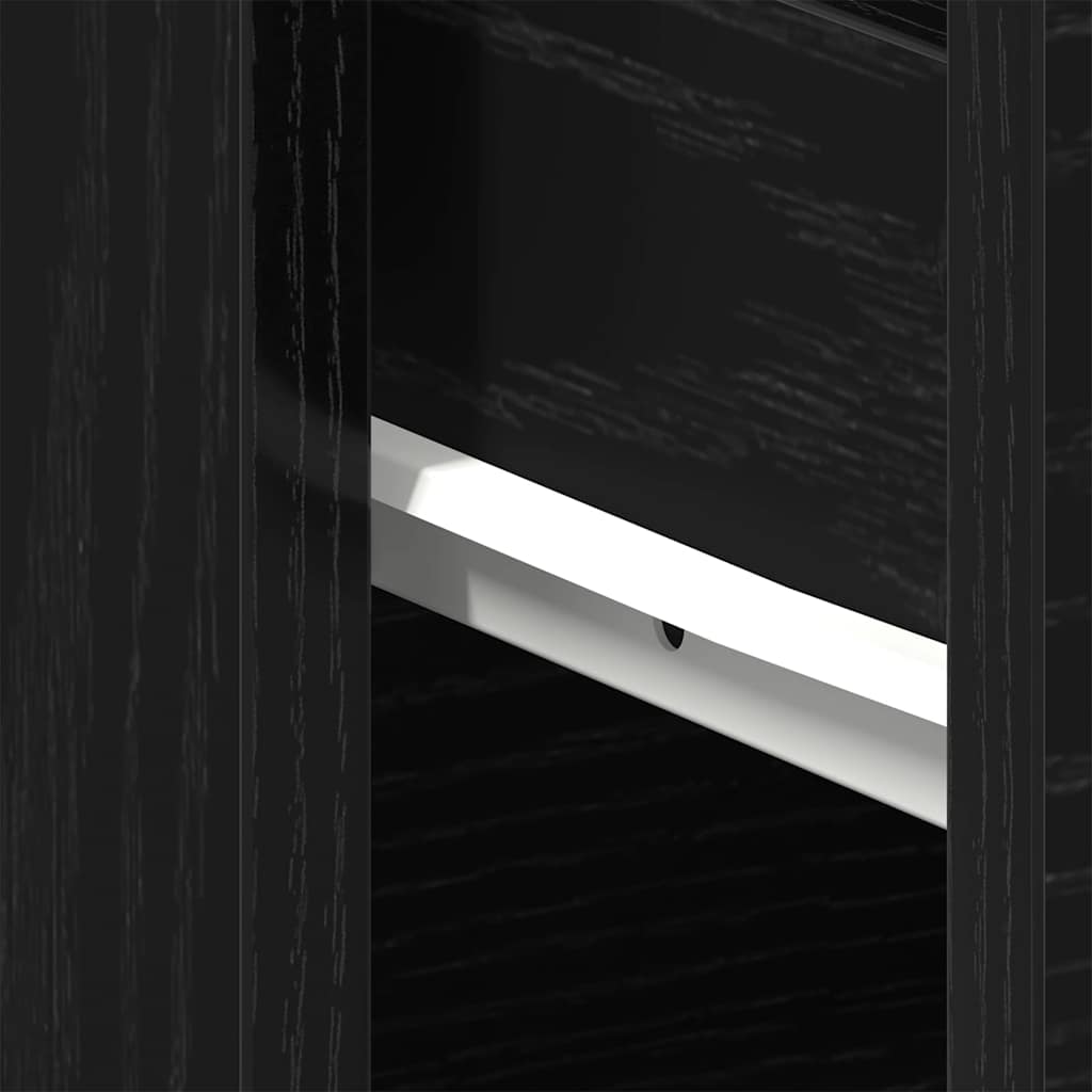 Bedside Cabinet Black Oak 40 x 30 x 39 cm Engineered Wood