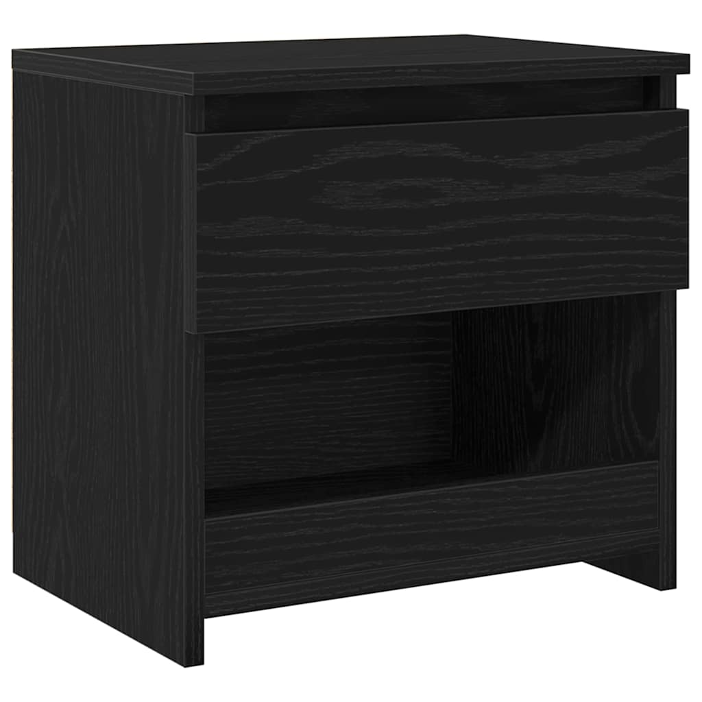 Bedside Cabinet Black Oak 40 x 30 x 39 cm Engineered Wood