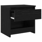 Bedside Cabinet Black Oak 40 x 30 x 39 cm Engineered Wood