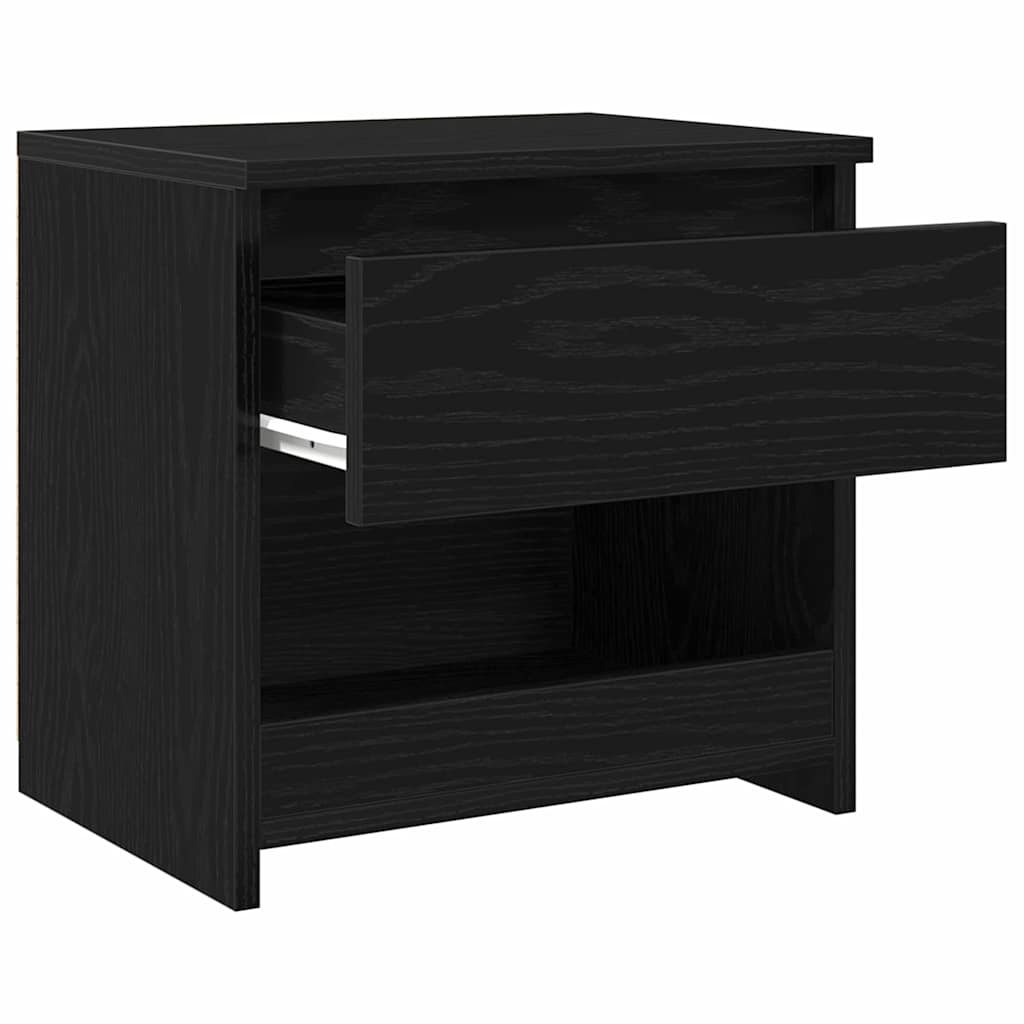 Bedside Cabinet Black Oak 40 x 30 x 39 cm Engineered Wood